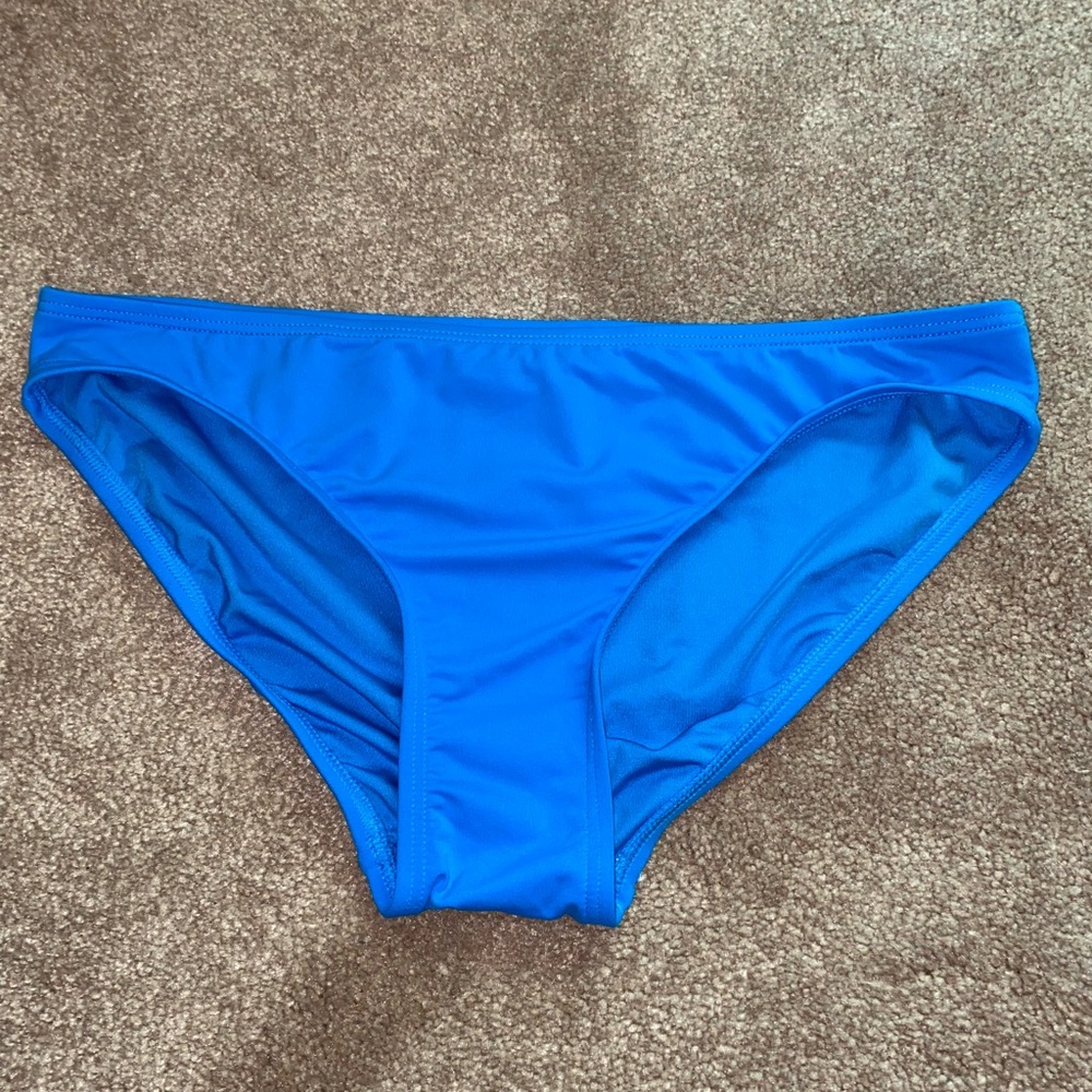 Women’s blue bottom bathing suits